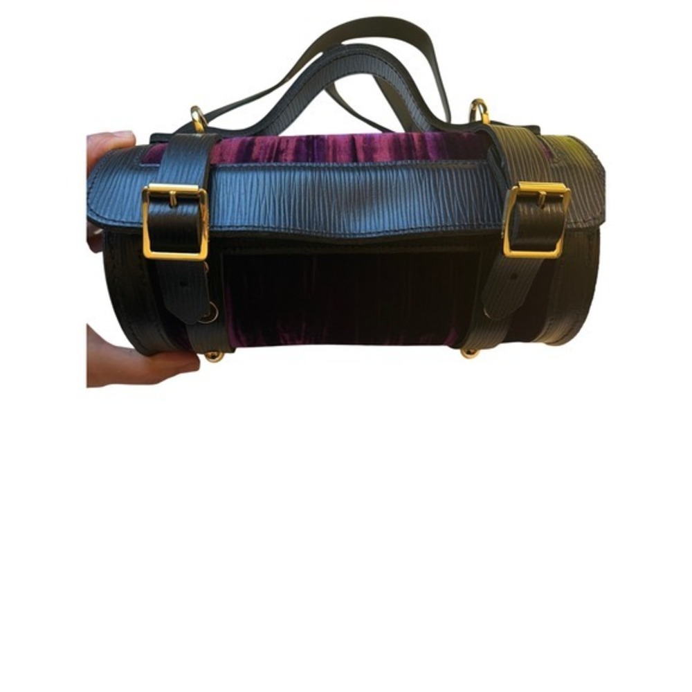Cambridge Satchel x Wicked Elphaba Bag Black Leather Purple Velvet Crossbody - Picture 13 of 15